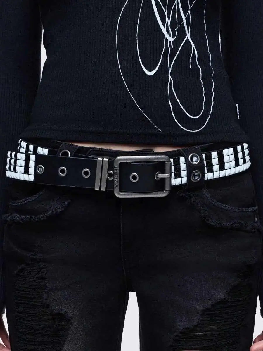 The Studded Piano Key Belt