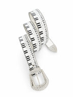 The Monochrome Piano Key Belt