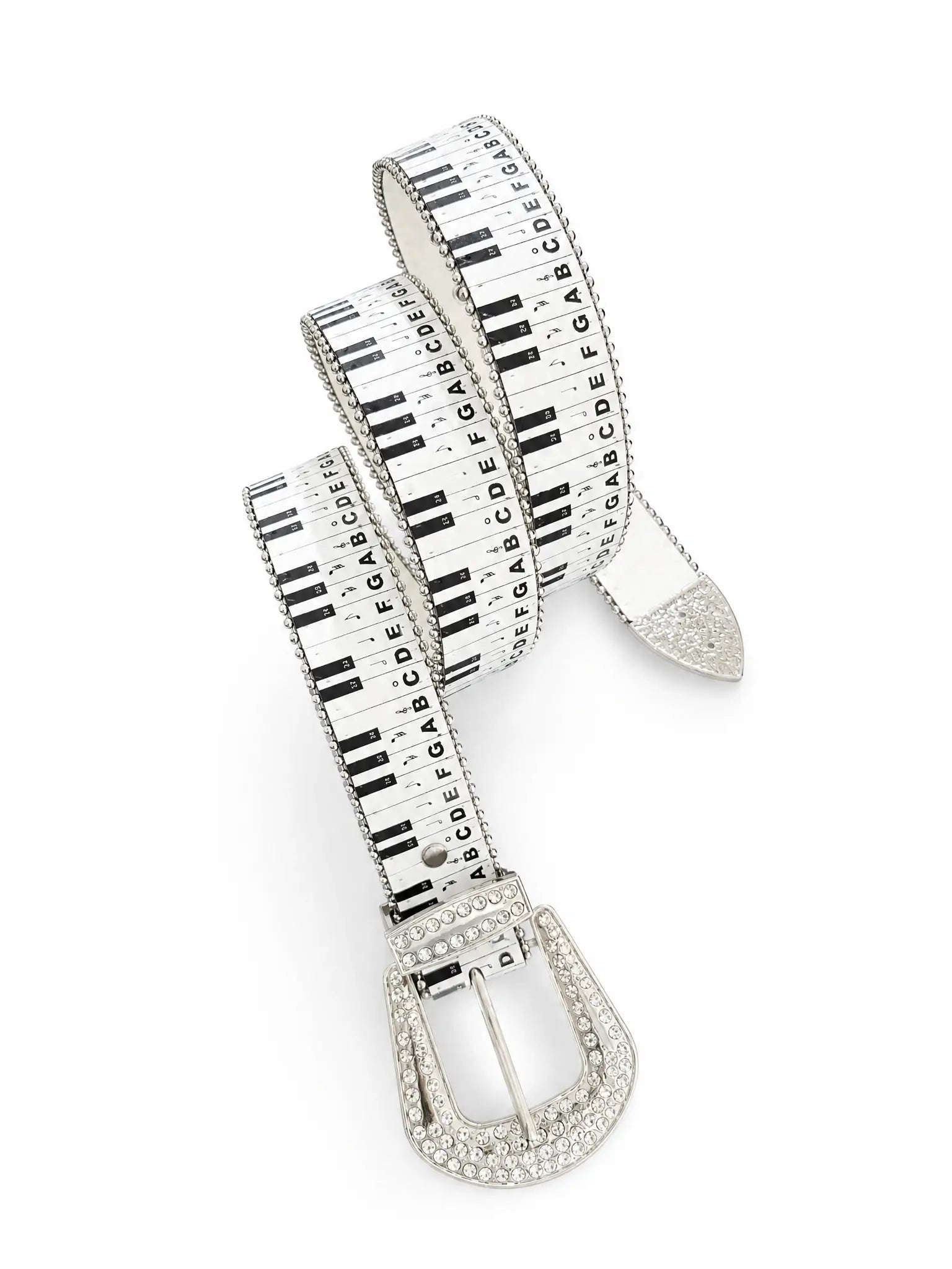 The Monochrome Piano Key Belt