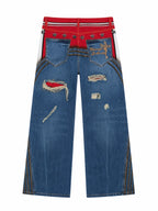 The Leopard Ruin Flare Jeans