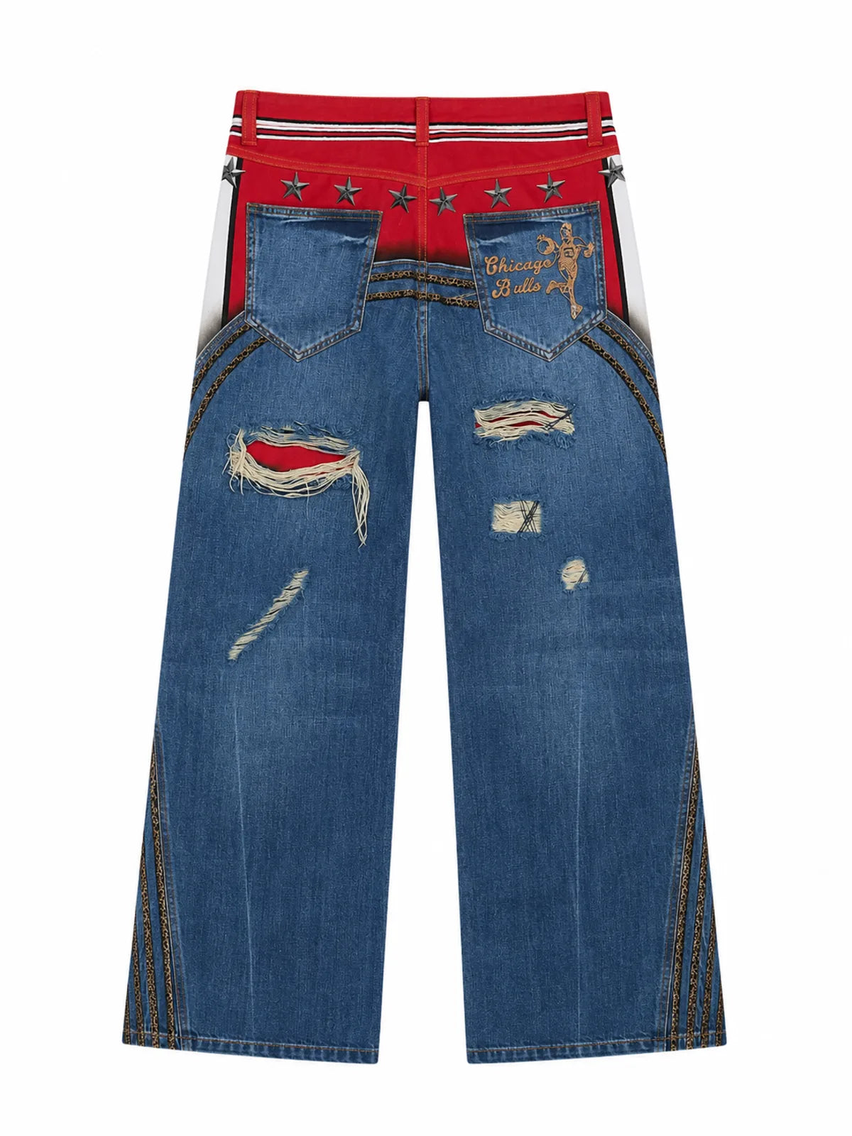 The Leopard Ruin Flare Jeans