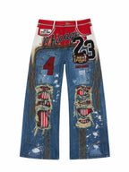 The Leopard Ruin Flare Jeans