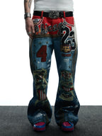 The Leopard Ruin Flare Jeans