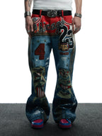 The Leopard Ruin Flare Jeans