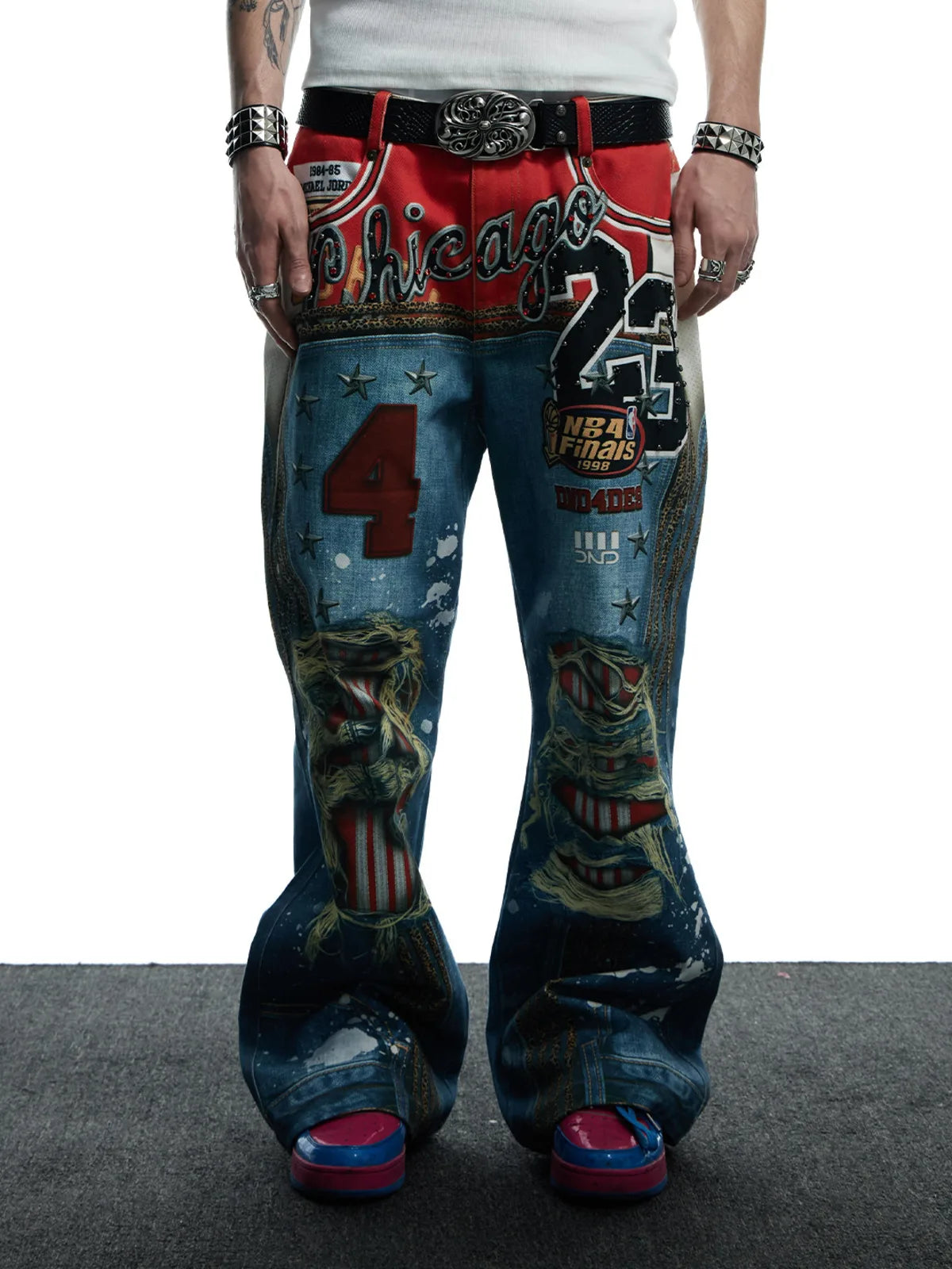 The Leopard Ruin Flare Jeans
