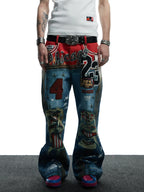 The Leopard Ruin Flare Jeans