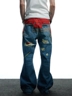 The Leopard Ruin Flare Jeans