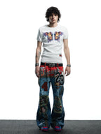 The Leopard Ruin Flare Jeans