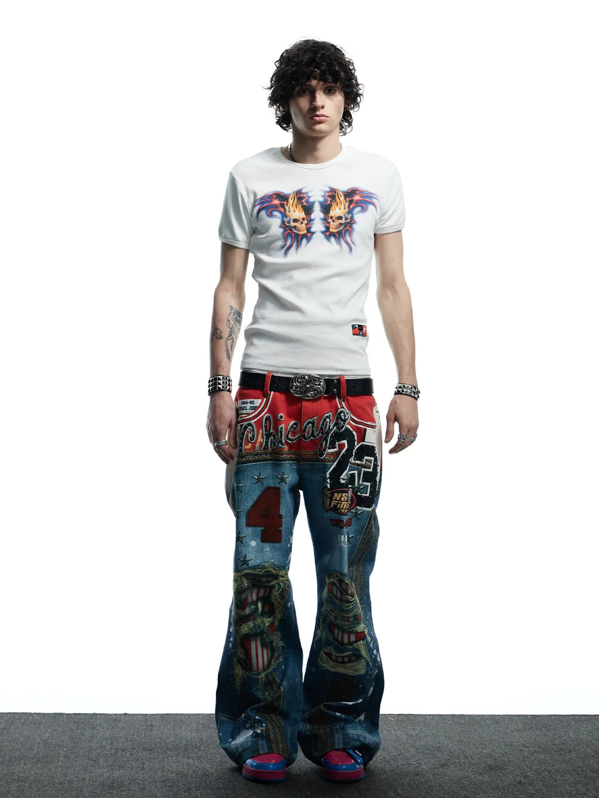 The Leopard Ruin Flare Jeans