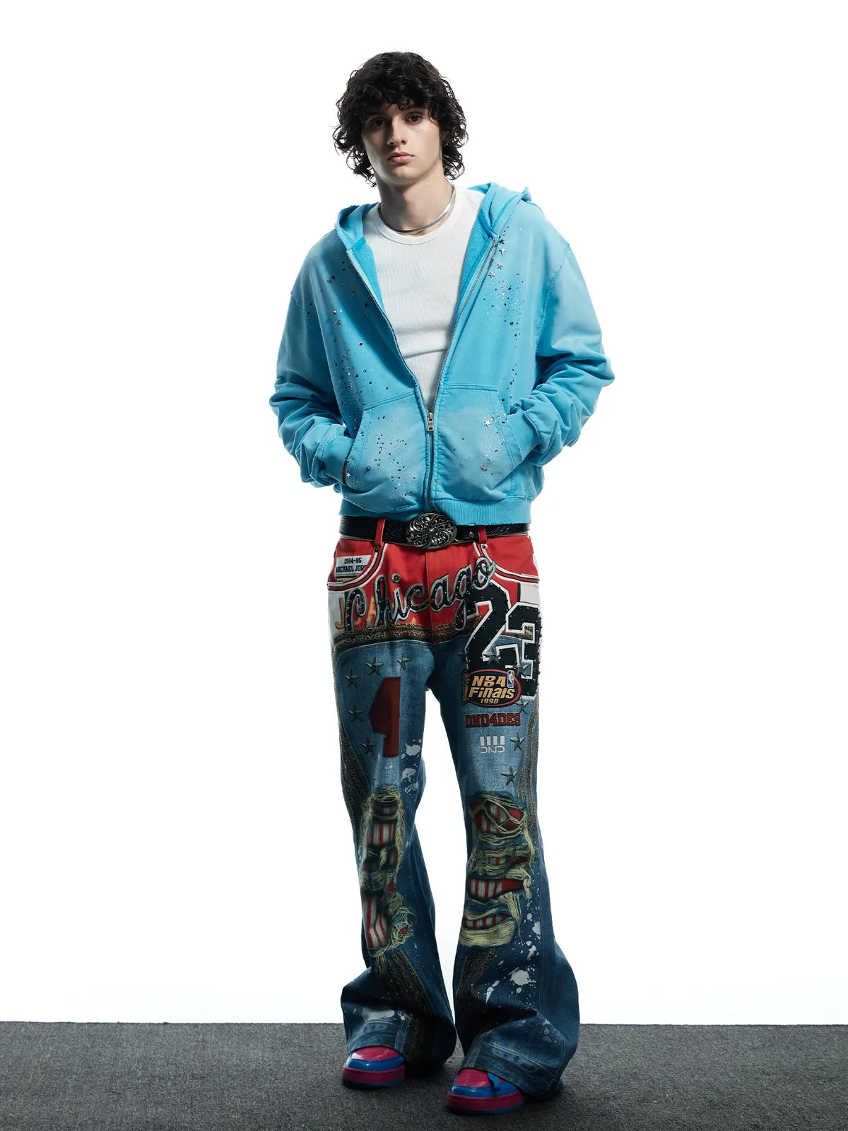 The Leopard Ruin Flare Jeans