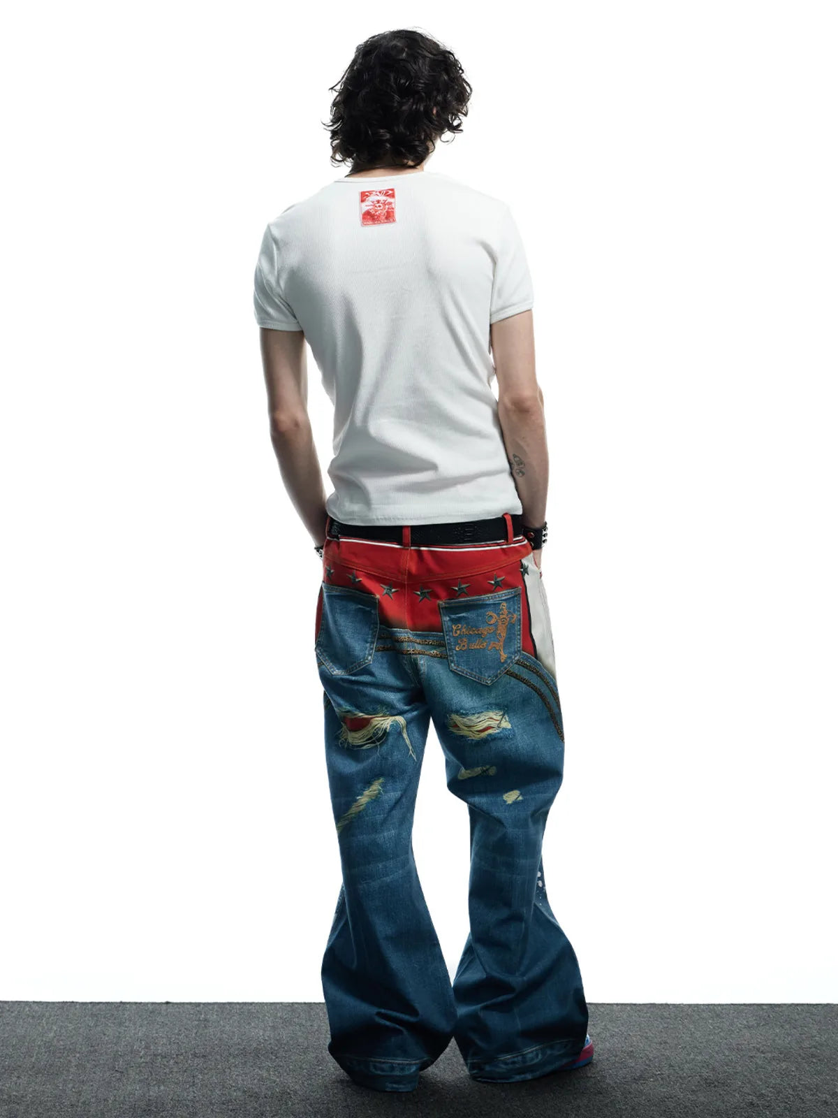 The Leopard Ruin Flare Jeans