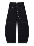 The Button-Fly Curved Denim Jeans