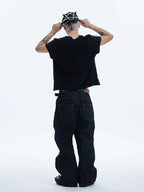The Button-Fly Curved Denim Jeans