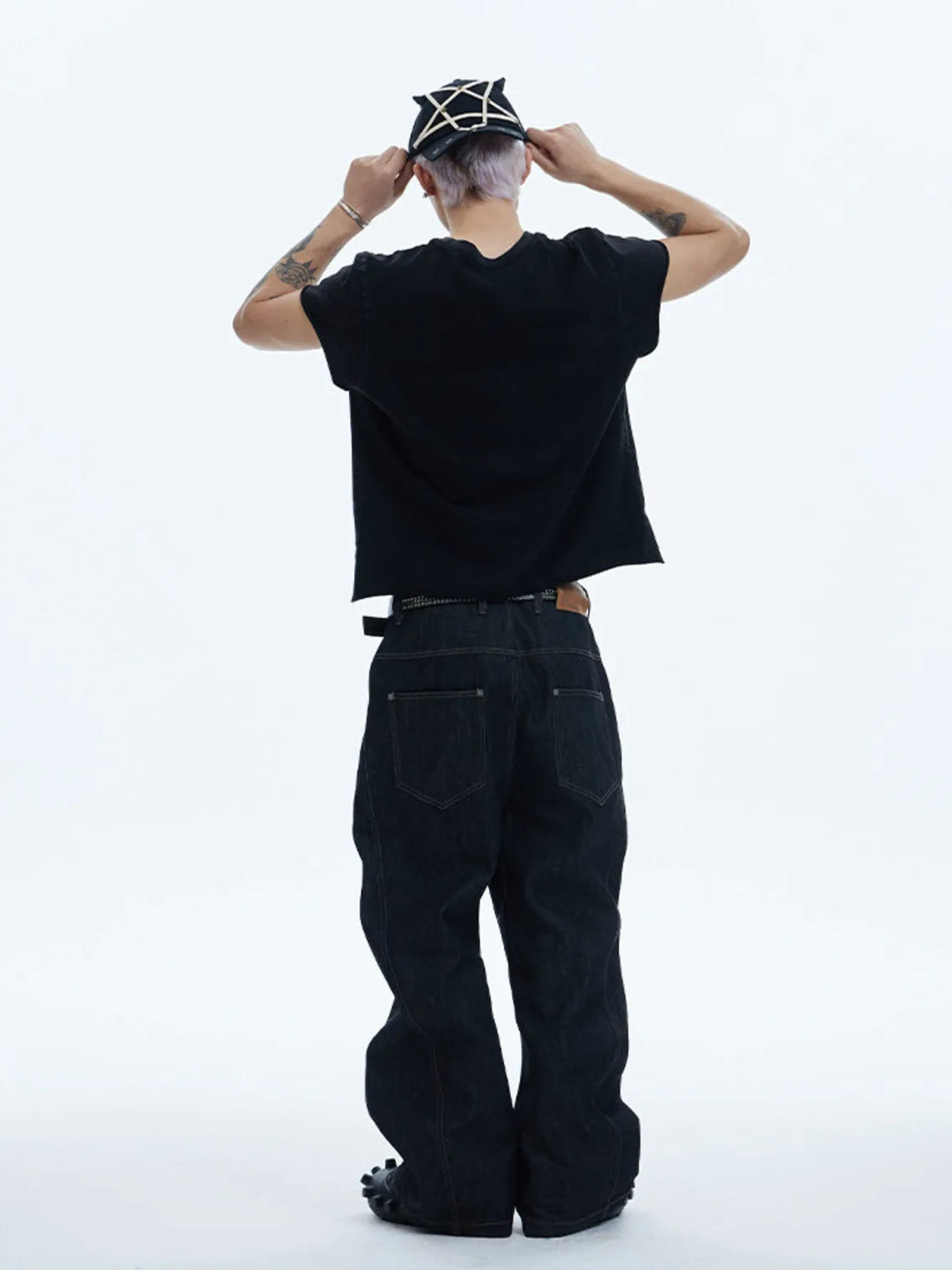 The Button-Fly Curved Denim Jeans
