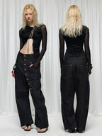 The Button-Fly Curved Denim Jeans