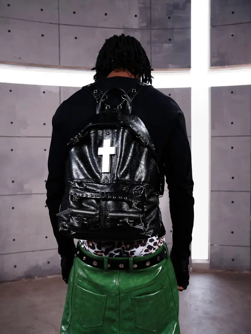 The Cracked Leather Cross Backpack