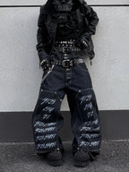 The Double-Waist Black Baggy Jeans