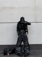 The Double-Waist Black Baggy Jeans