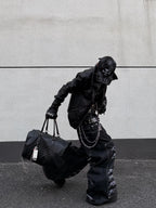 The Double-Waist Black Baggy Jeans