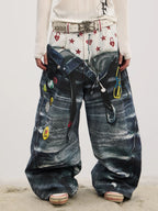 The Double-Waist Curved Baggy Jeans