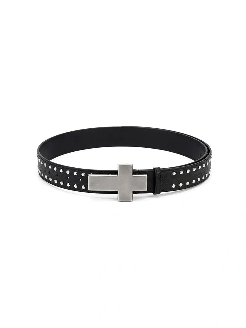 The Brutalist Cross Studded Belt