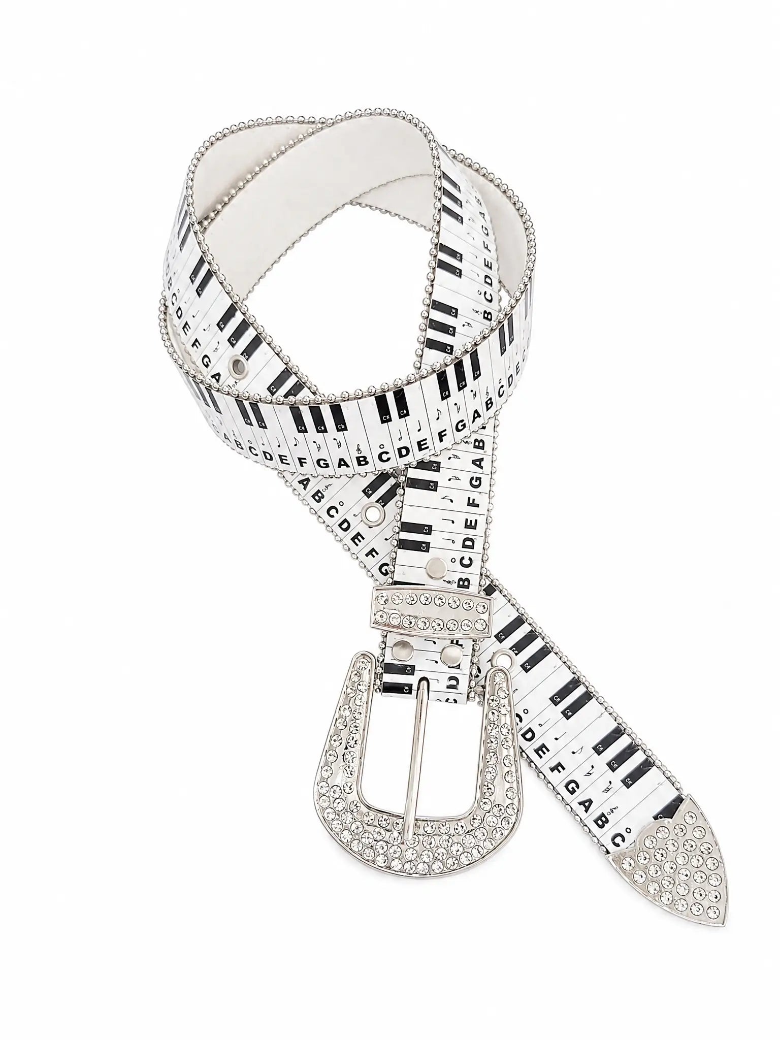 The Monochrome Piano Key Belt