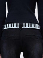 The Studded Piano Key Belt