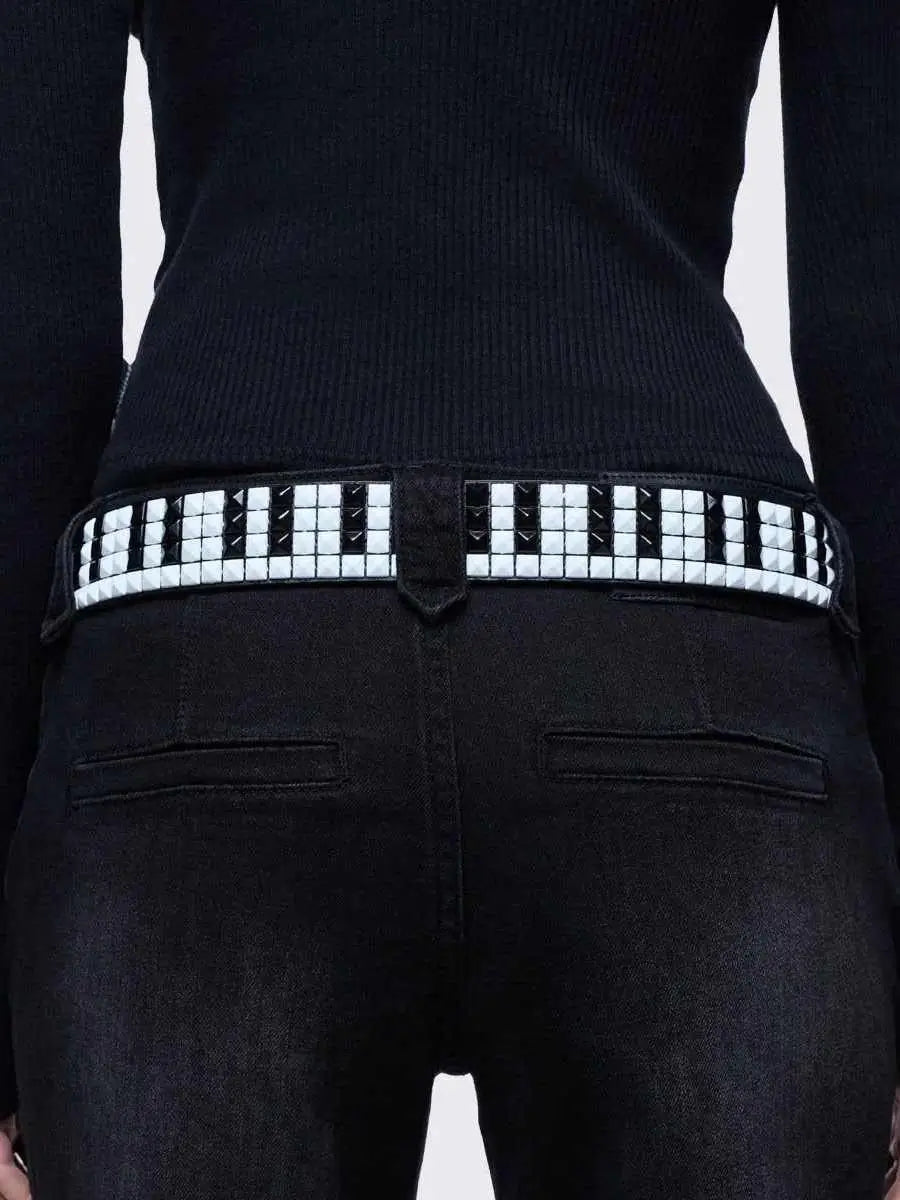 The Studded Piano Key Belt