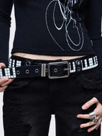 The Studded Piano Key Belt