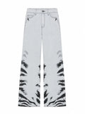 The Washed Tiger Dye Baggy Jeans