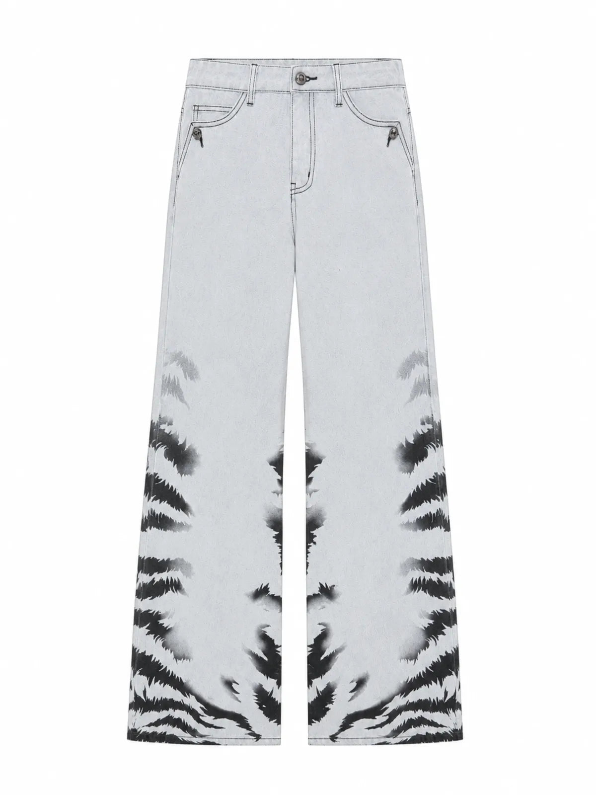 The Washed Tiger Dye Baggy Jeans
