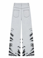 The Washed Tiger Dye Baggy Jeans