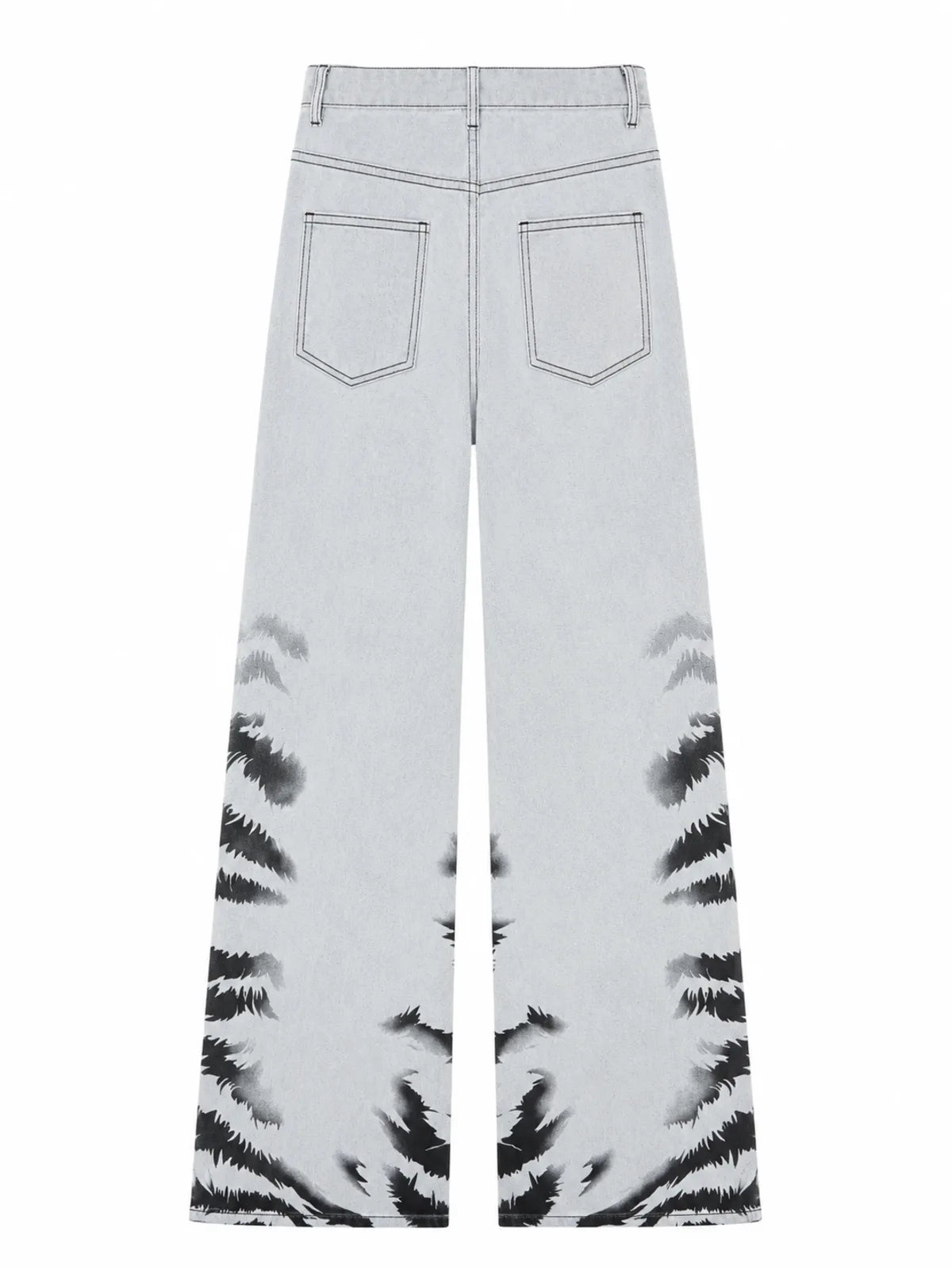 The Washed Tiger Dye Baggy Jeans