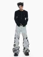The Washed Tiger Dye Baggy Jeans