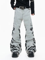The Washed Tiger Dye Baggy Jeans