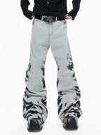 The Washed Tiger Dye Baggy Jeans