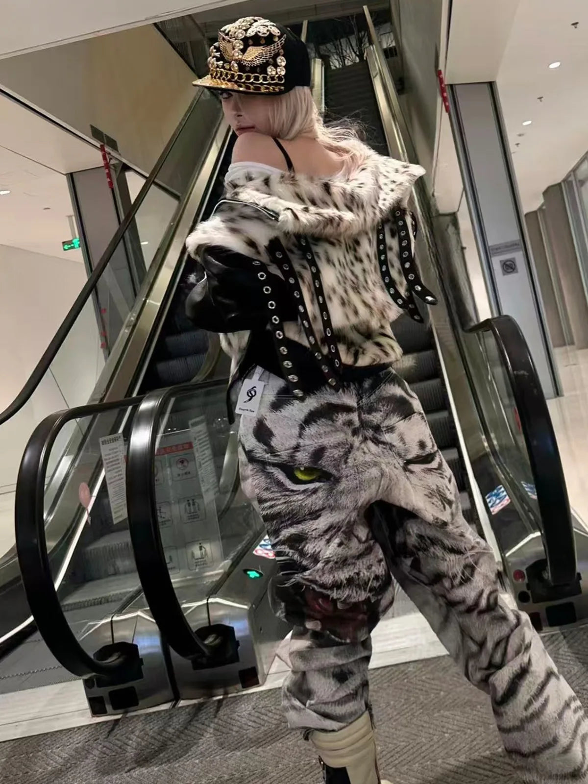 The White Tiger Graphic Baggy Jeans