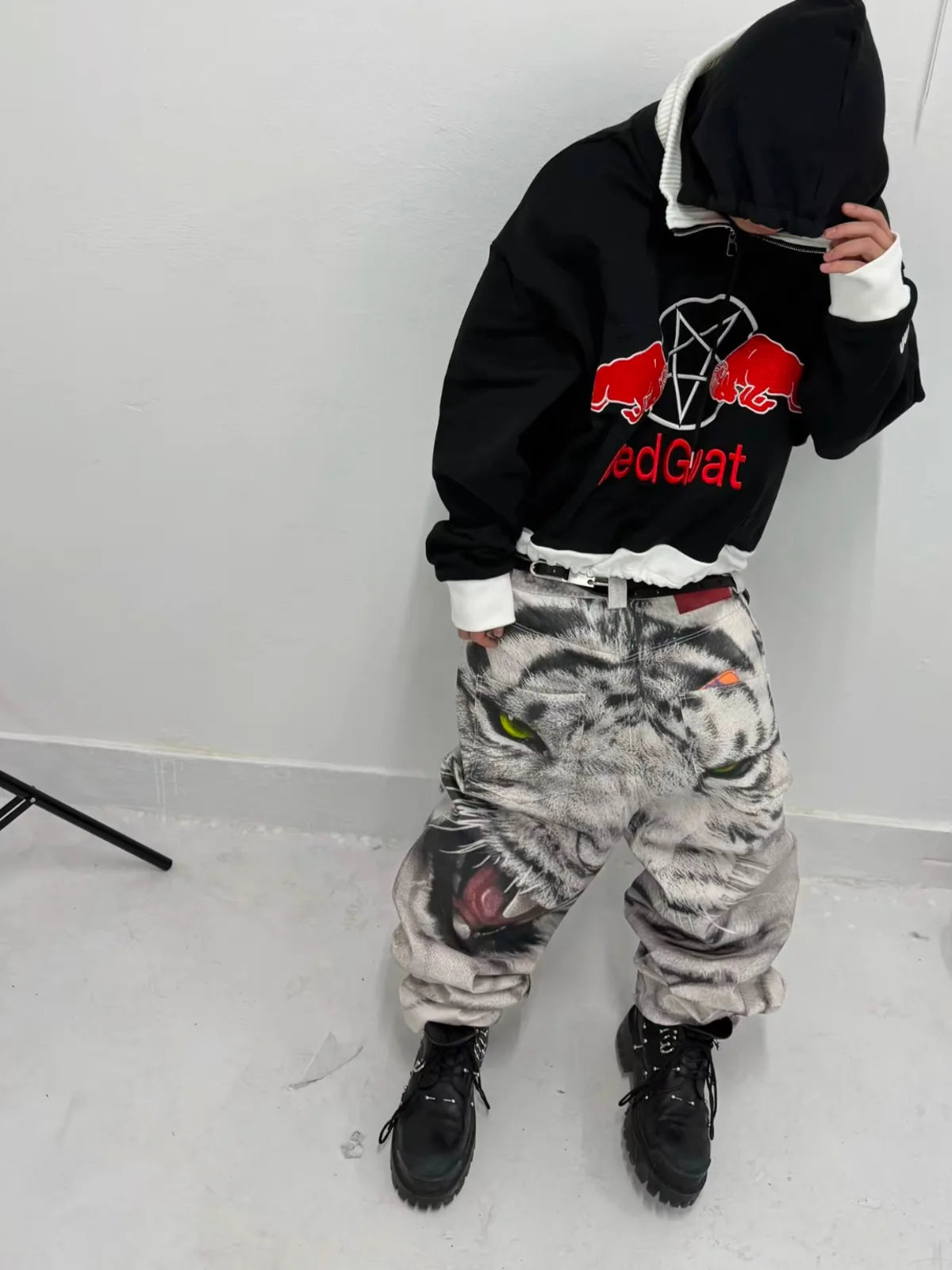 The White Tiger Graphic Baggy Jeans