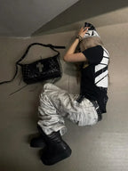 The Crossbound Lace-Up Shoulder Bag