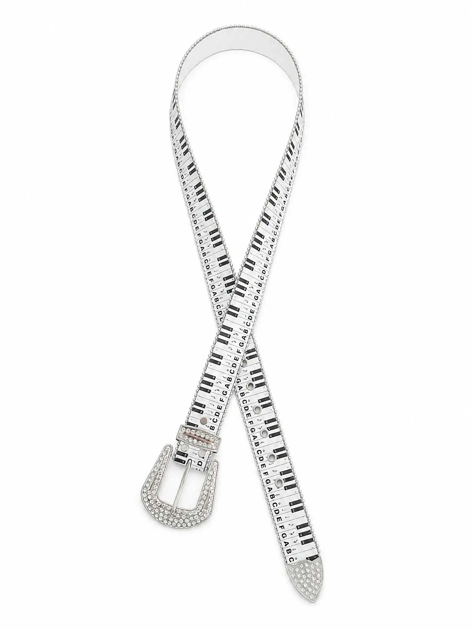 The Monochrome Piano Key Belt